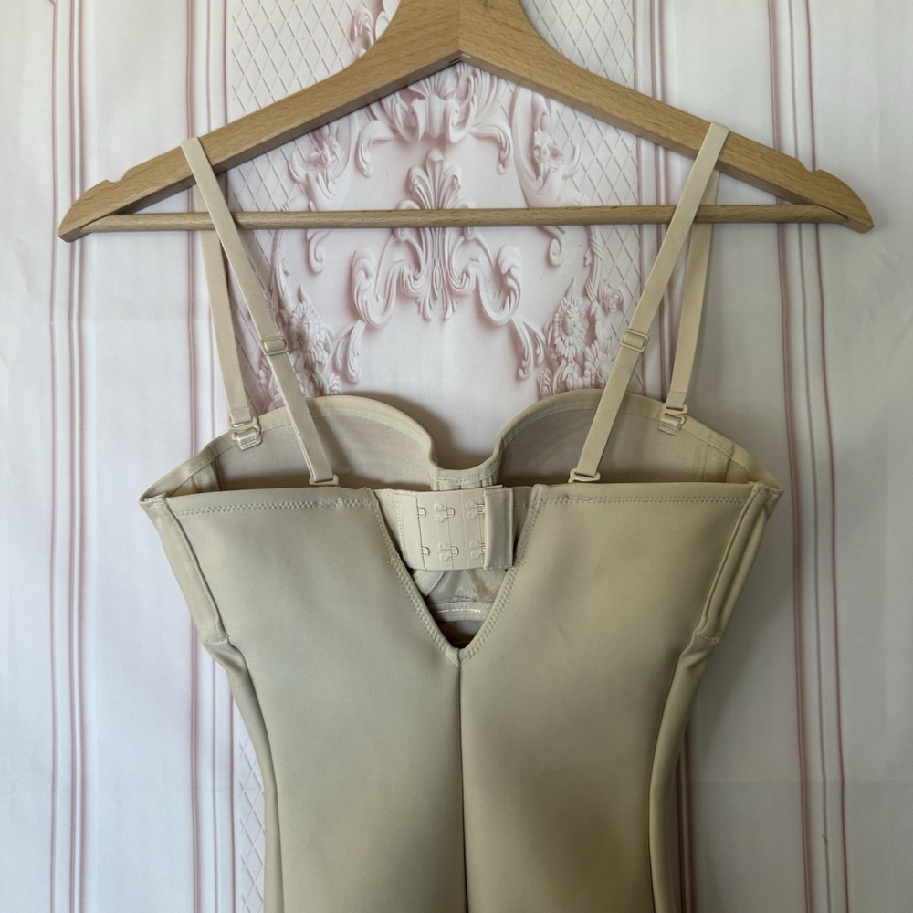SKIMS Body CS Underwire Mid Thigh Bodysuit Size XS Sand NWT $138 - Picture 6 of 12